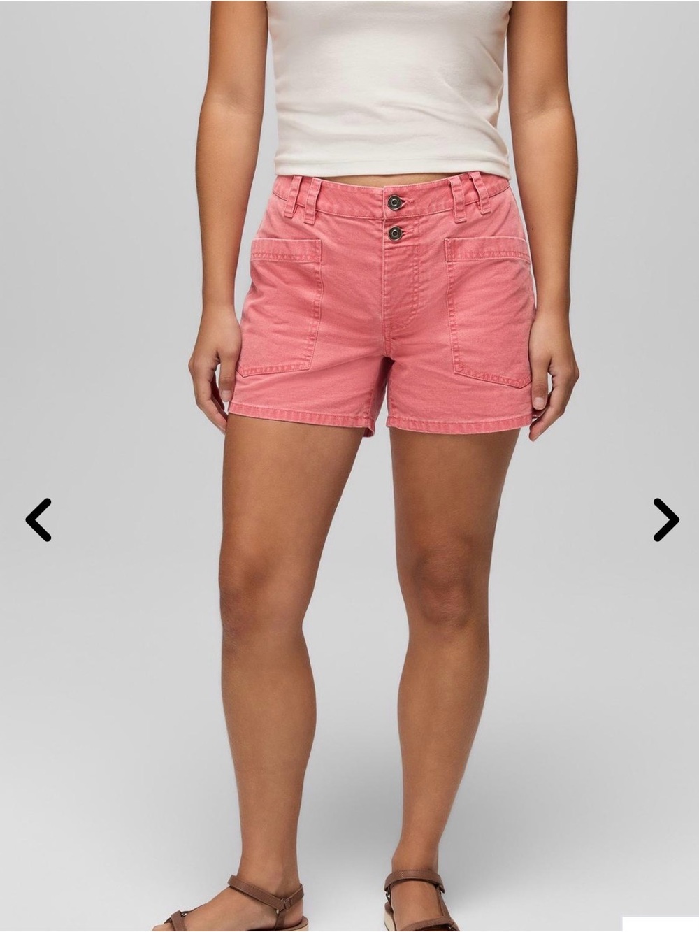 Prana Coral Pink Utility Bermuda Shorts